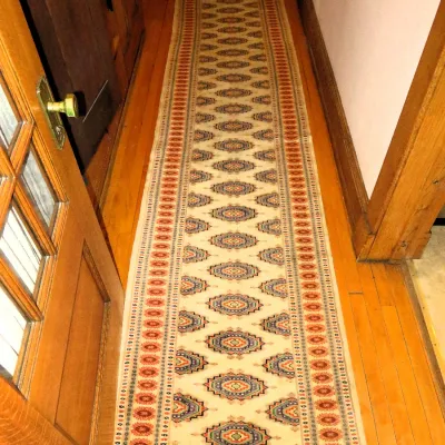 Sale Photo Thumbnail #185: (BID ITEM) 13.6'x2.10' Pakistani Bokhara runner