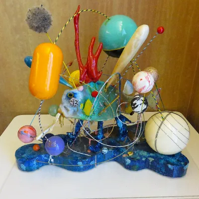 Sale Photo Thumbnail #59: John Balsley "Fish" mixed media sculpture