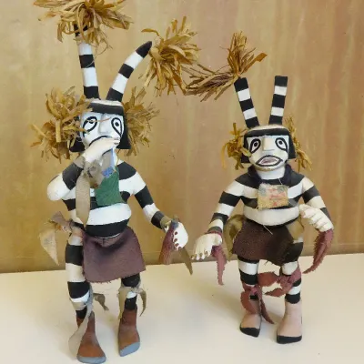 Sale Photo Thumbnail #271: Hopi cottonwood clown kachinas