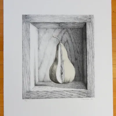 Sale Photo Thumbnail #497: John Wilde "Boxed Pear"