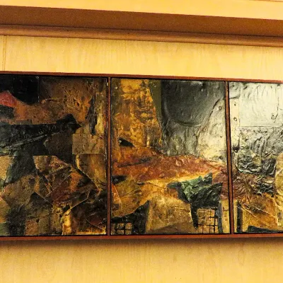 Sale Photo Thumbnail #108: Harry Bouras "Frieda's World" 1973 oil painting