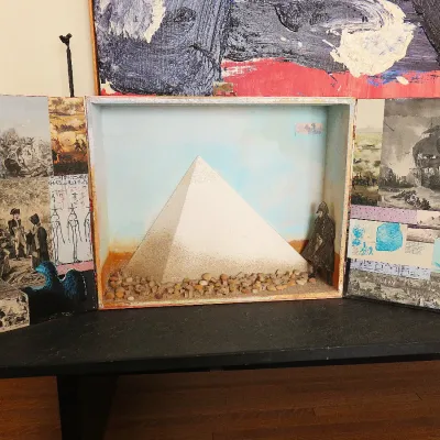 Sale Photo Thumbnail #70: Ralph Arnold "Egyptian Campaign" mixed media