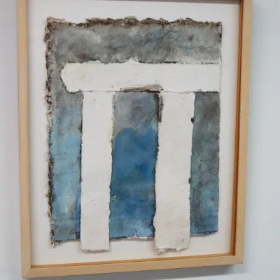 Sale Photo Thumbnail #432: Lisa Kokin "Lentil Portal 1" mixed media
