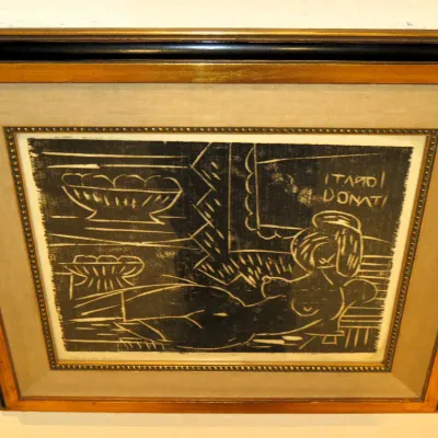Sale Photo Thumbnail #261: Lazaro Donati "Reclining Nude" woodcut