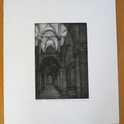 Sale Photo Thumbnail #452: Amy Worthen "Saint Gottard" etching