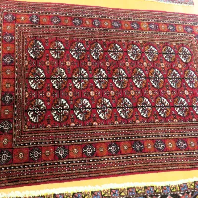 Sale Photo Thumbnail #193: (BID ITEM) 6.5'x4.3 red Bokhara rug