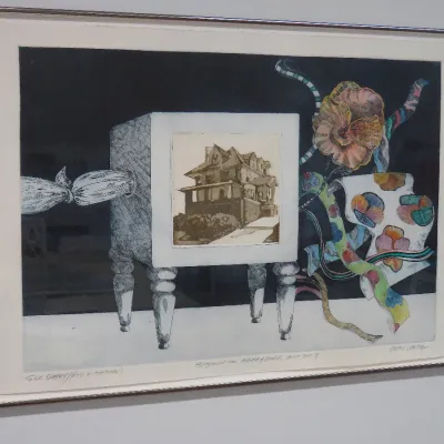 Sale Photo Thumbnail #438: Ellen Lanyon "Silk Cabby" artist proof 1985
