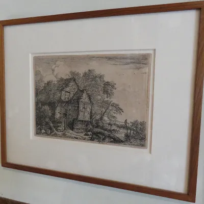 Sale Photo Thumbnail #348: Jacob Von Ruisdael "The Little Bridge" 1650 (2nd state of 2)
