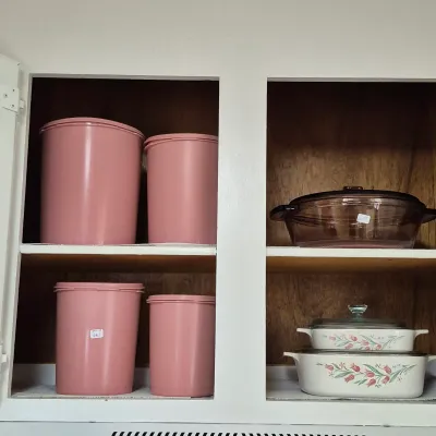 Sale Photo Thumbnail #44: Tupperware Vintage Canister, Corningware, Anchor Hocking