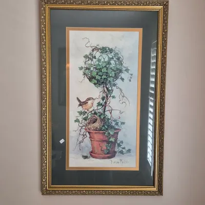 Sale Photo Thumbnail #27: Matted Bird/Topiary Wall Decor