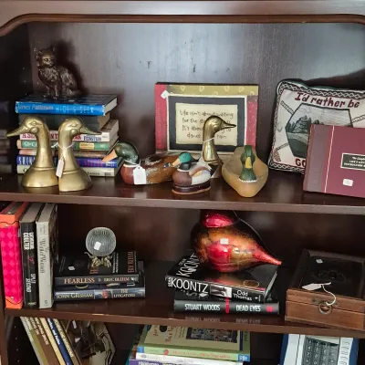 Sale Photo Thumbnail #15: Vintage Books & Assorted Duck Office/Study Decor