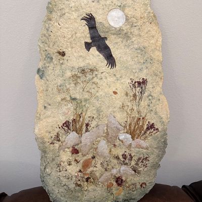 Sale Photo Thumbnail #63: Hawk handmade paper art