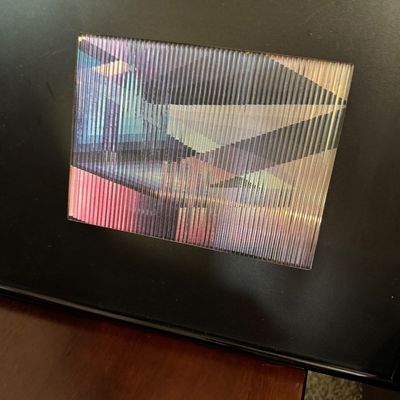 Sale Photo Thumbnail #66: Crystal kinetic op-art dimensional print by artist Jeff Johnson