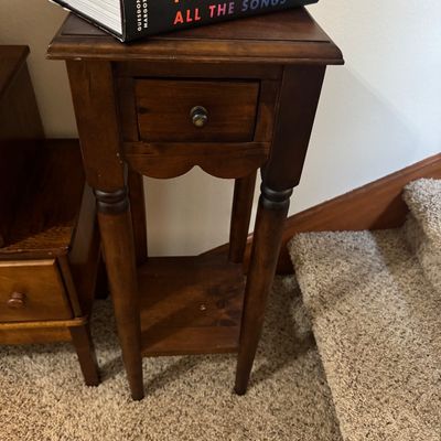 Sale Photo Thumbnail #46: Walnut side table 
