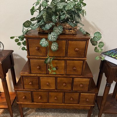Sale Photo Thumbnail #47: 15-drawer apothecary-style cabinet