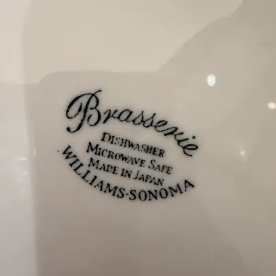 Sale Photo Thumbnail #138: Maker's mark on the underside of a Williams-Sonoma Brasserie ceramic piece made in Japan.