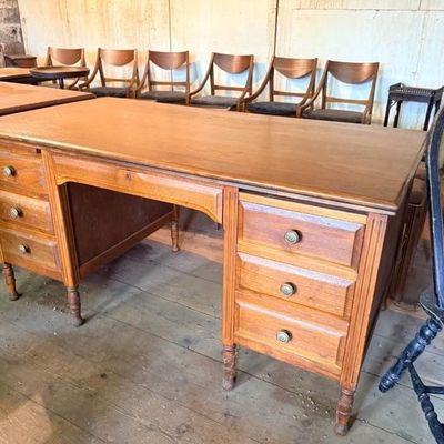 Professionally restored antique walnut desk