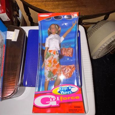 Sale Photo Thumbnail #98: Vintage Jakks Pacific G.i.r.l. Force Rays & Waves fashion doll, new in original box.