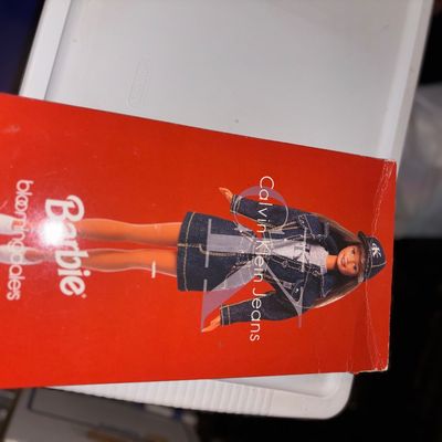 Sale Photo Thumbnail #123: Vintage Calvin Klein Jeans Bloomingdale's Limited Edition Barbie booklet or product tag, showcasing the doll styled in denim.