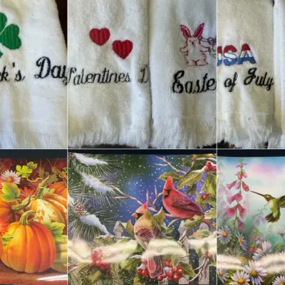 Holiday Hand Towels & Seasonal Decorative Magnets
