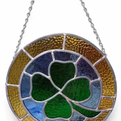 Shamrock Stained Glass Suncatcher