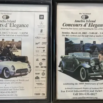 Amelia Island Concours d’Elegance Framed Posters – Pair