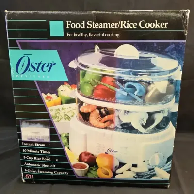 Oster Designer Food Steamer/Rice Cooker Model 4711 in Original Box