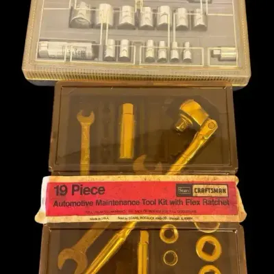 Vintage Craftsman USA Socket Wrench Set Lot (20-Pc & 19-Pc Flex Ratchet)