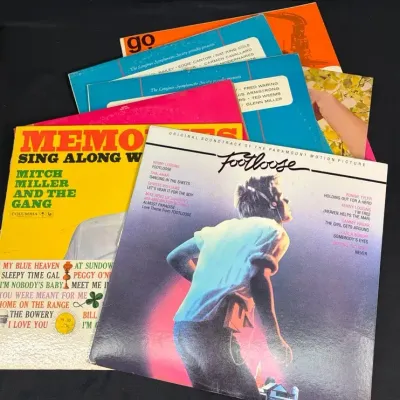 Vintage Vinyl Record LP Collection Featuring Footloose