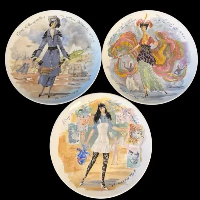 Henri d'Arceau Limoges Fashion Collector Plates – Set of 3 (#2)