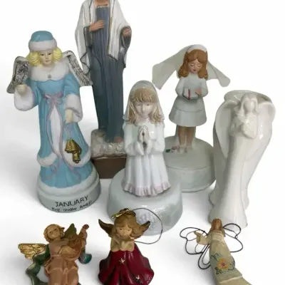 Assorted Angel & Religious Figurines - Set of 8