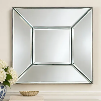 Global Views Square Beveled Wall Mirror – 17" x 17"