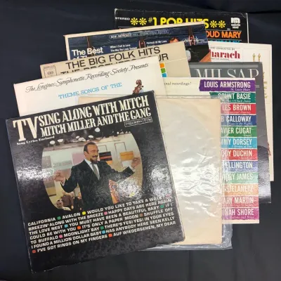 Vintage Vinyl LP Collection Featuring TV Sing Along With Mitch