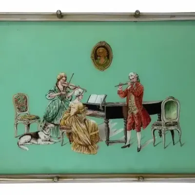 Vintage Foil Art Serving Tray