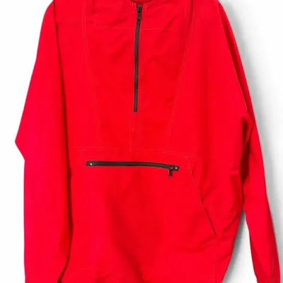 Vintage L.L.Bean Red Nylon Hooded Anorak Windbreaker XL