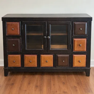 Sale Photo Thumbnail #71: F multi colored wood cabinet