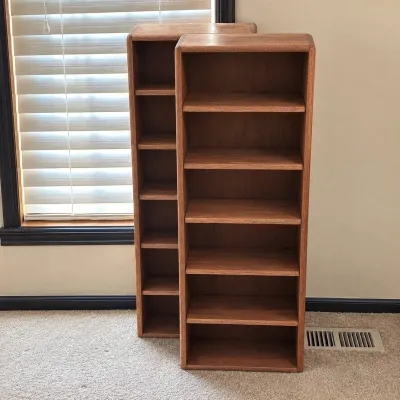 Sale Photo Thumbnail #65: F 2 peice wood shelving units