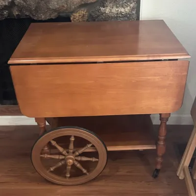Sale Photo Thumbnail #82: F wooden wheelbarrow table