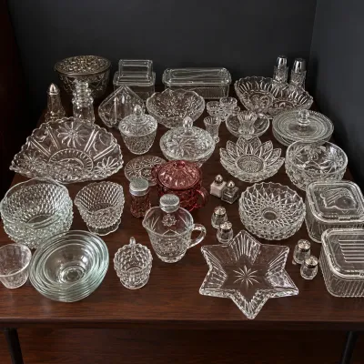 Sale Photo Thumbnail #95: K collection of glass dishes