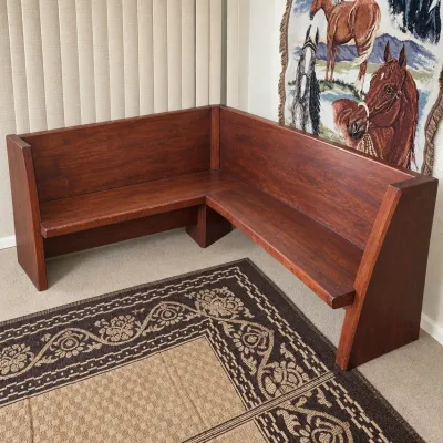 Sale Photo Thumbnail #78: F wooden corner bench