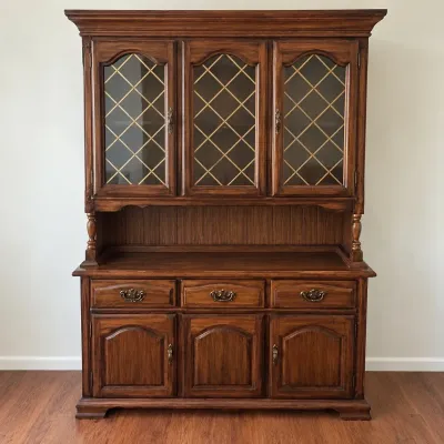 Sale Photo Thumbnail #69: F large wooden display cabinet