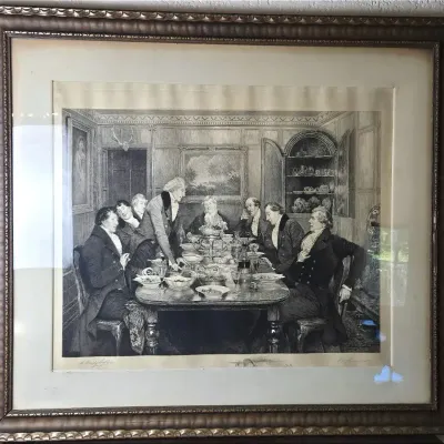 Historic Print “Returning Thanks” After Walter Dendy Sadler Engraved By William Henry Boucher