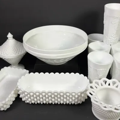 Vintage Milk Glass Including Imperial & More