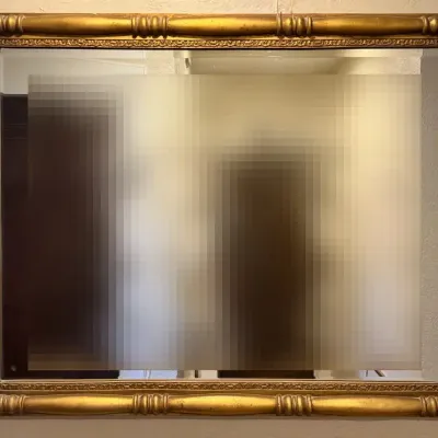 Vintage Large Gilt Mirror - Stroupe Mirror Co, 45x 35"