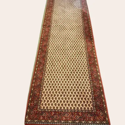 Louis de Poortere Wool Runner Rug- 3'4" x 9'6"- 1 Of 2