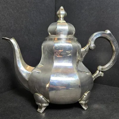 Sterling Silver Teapot 9” Tall