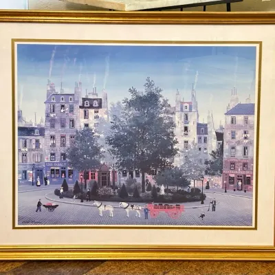 Michel Delacroix “Le Square” Framed Print
