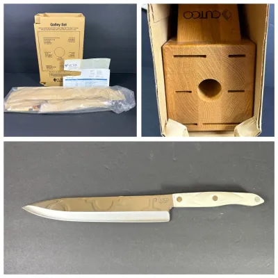 NEW Cutco White Knife Set With Block With French Chef Knife 1725W & More