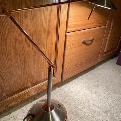 Sale Photo Thumbnail #479: Copper desk lamp works