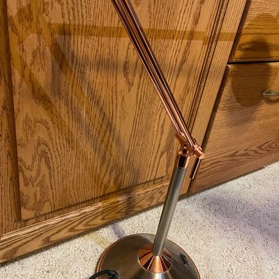 Sale Photo Thumbnail #481: Copper desk lamp works